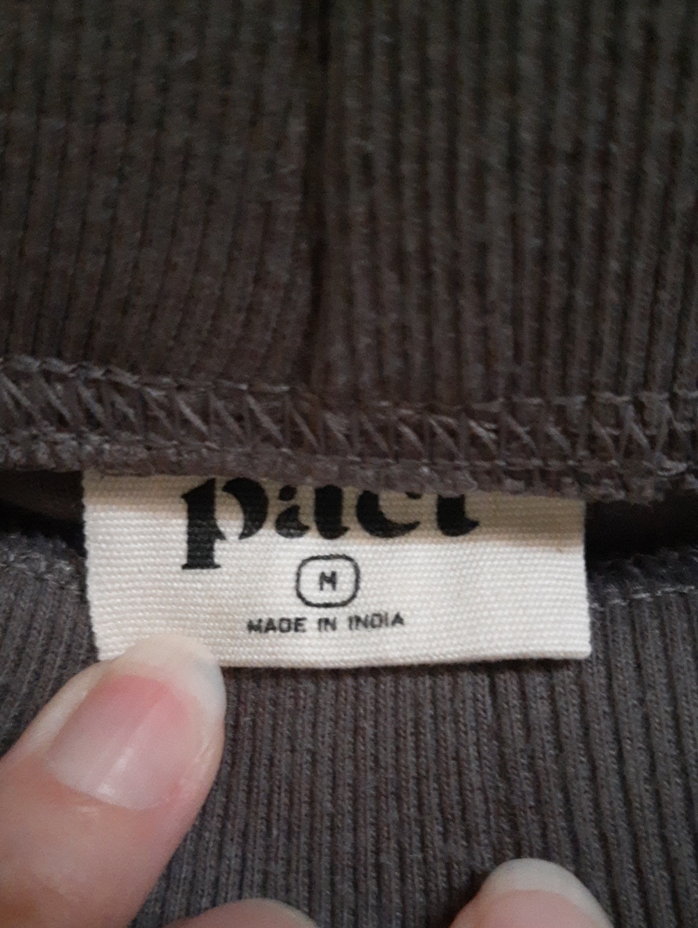 Pact 100% Organic Cotton Charcoal Gray Velour Joggers - Picture 2 of 7